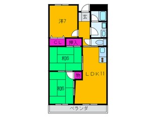 日吉マンションの物件間取画像